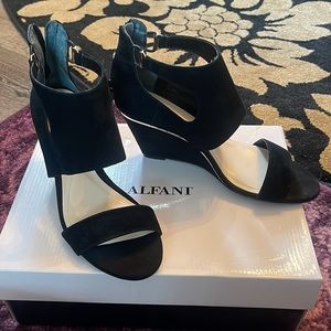 Alfani Black Suede Wedges